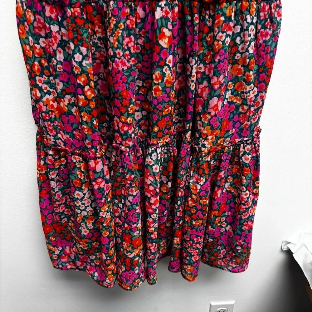 J. Crew Tiered Midi Dress in Micro Meadow Print